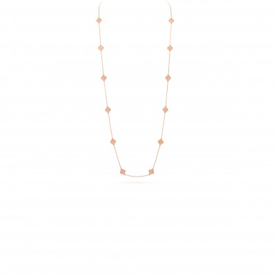 VAN CLEEF ARPELS SWEET ALHAMBRA LONG NECKLACE, 16 MOTIFS - ROSE GOLD  VCARO8DG00